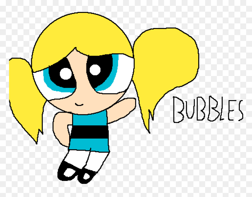 Transparent Powerpuff Girls Png - Bubbles Powerpuff Girls Art, Png Download - powerpuff girls png