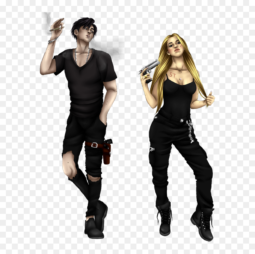 Gangster Couple Png By Pinduri - Gangster Girl Png, Transparent Png - gangster png