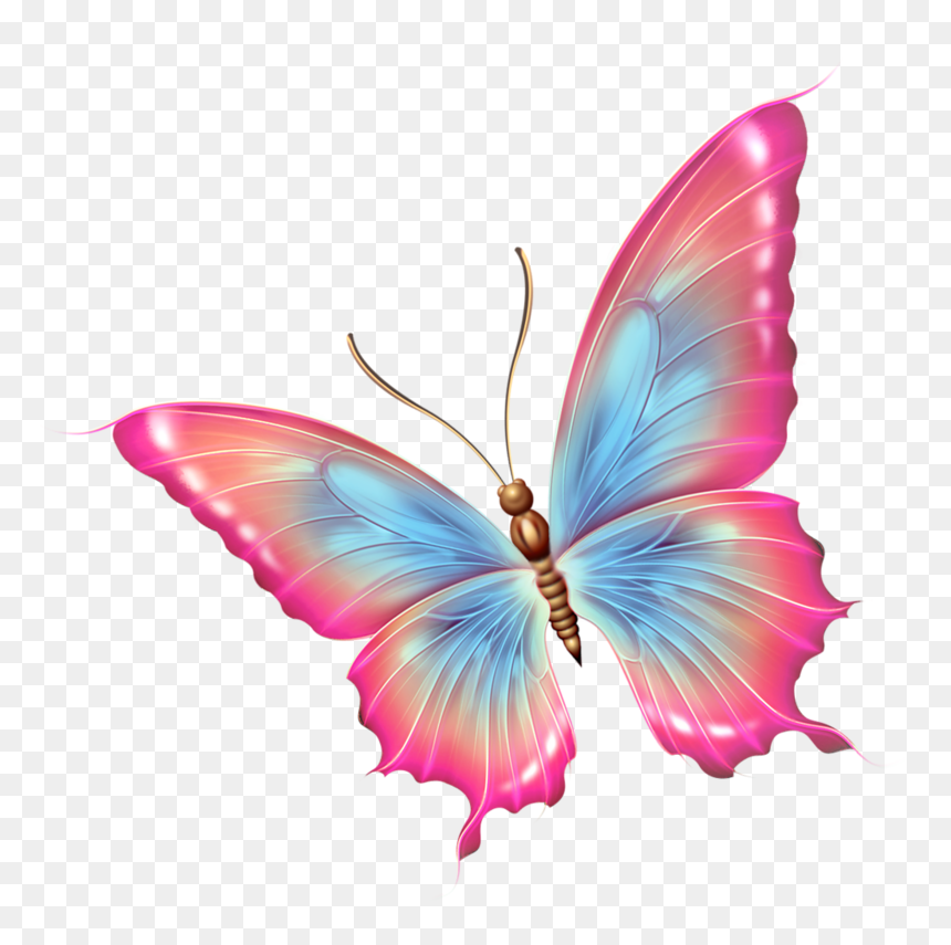Фото, Автор Ya - Pink And Blue Butterfly Png, Transparent Png - blue butterfly png