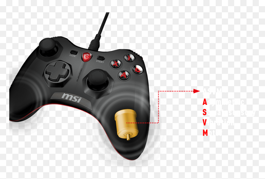 Rgb - Msi Force Gc20 Gaming Controller, HD Png Download - video game controller png
