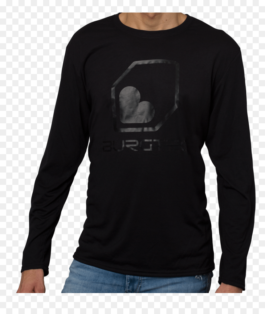 6200 Long Sleeve Bob Tshirt - Long-sleeved T-shirt, HD Png Download - black tshirt png
