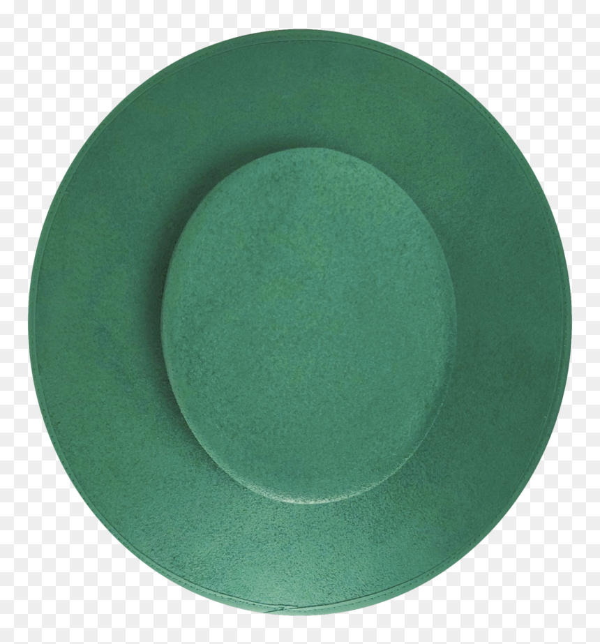 Green Fedora Sun Hat - Plate, HD Png Download - sombra png