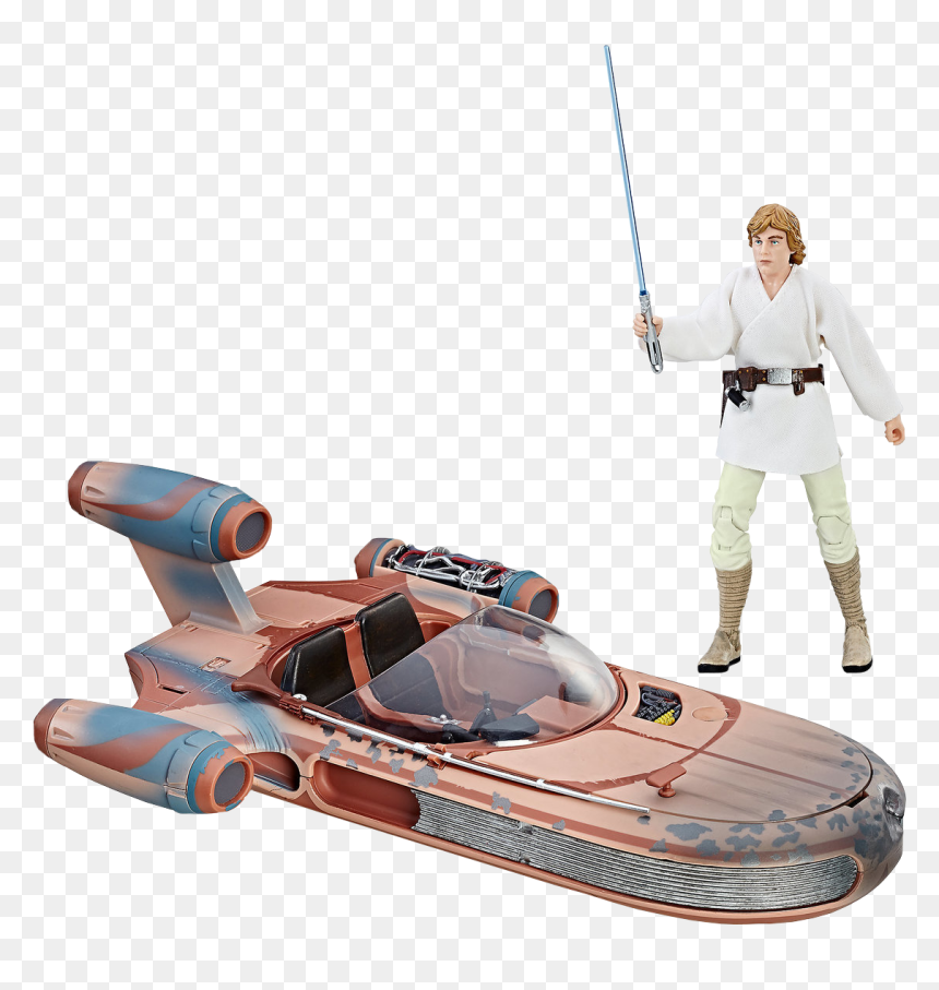 Star Wars The Black Series Luke Skywalker Landspeeder - Luke Skywalker Landspeeder Movie, HD Png Download - luke skywalker png