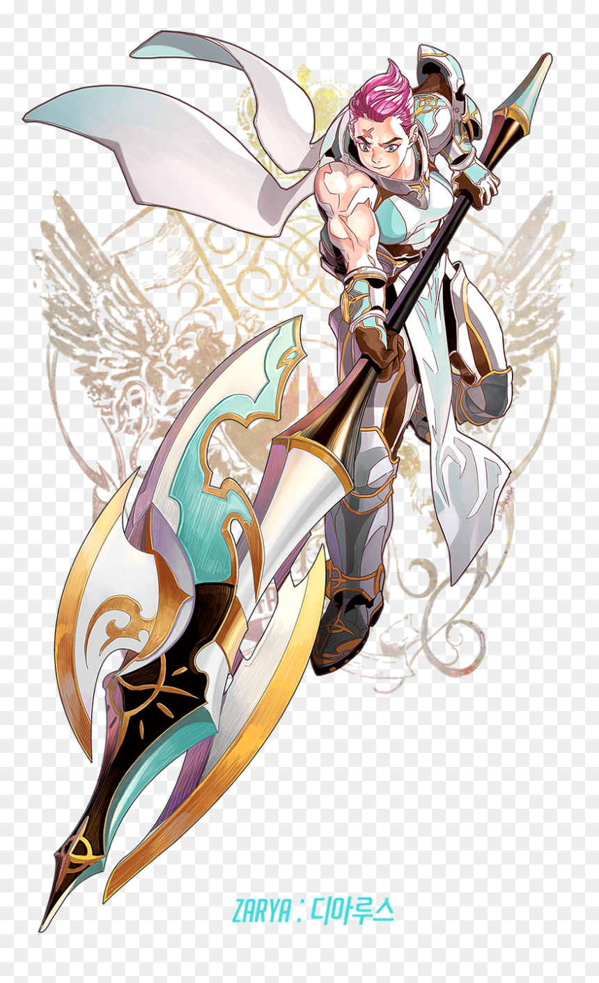 Overwatch As Fantasy Characters, HD Png Download - zarya png