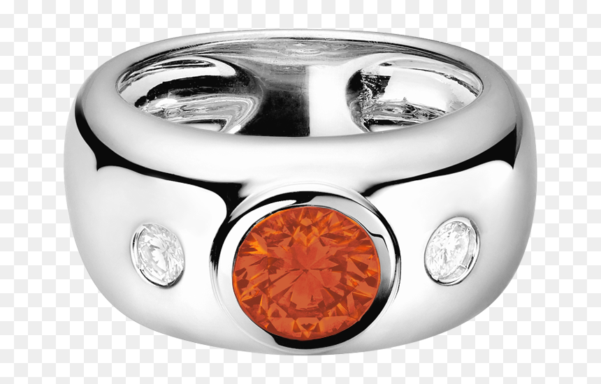 Naples Fire Opal Orange In White Gold - Jewellery, HD Png Download - ring of fire png