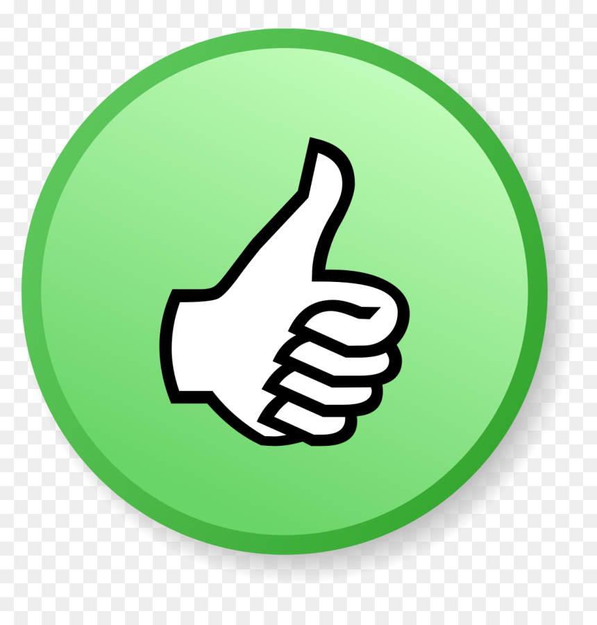 Green Thumbs Up Icon - Thumbs Up With Transparent Background, HD Png Download - thumbs up icon png