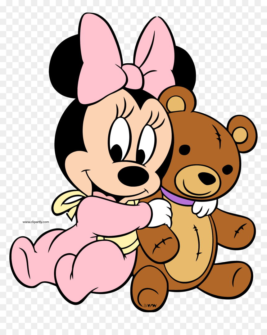 Baby Minnie Bear Toy Clipart Png Clipartly - Clipart Baby Minnie Mouse, Transparent Png - minnie png