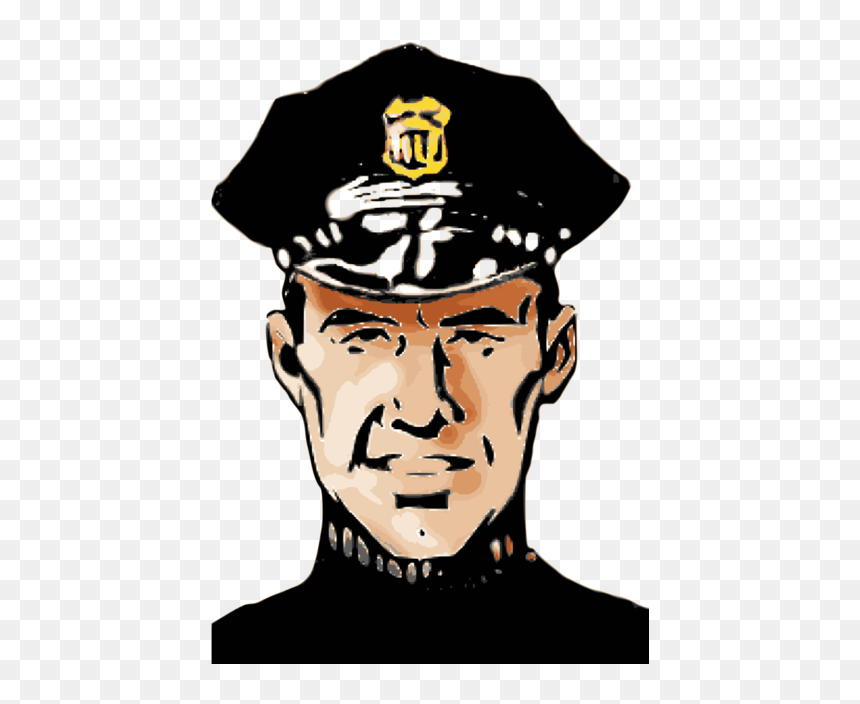 Headgear,facial Hair,hat - Policeman Clip Art, HD Png Download - police hat png
