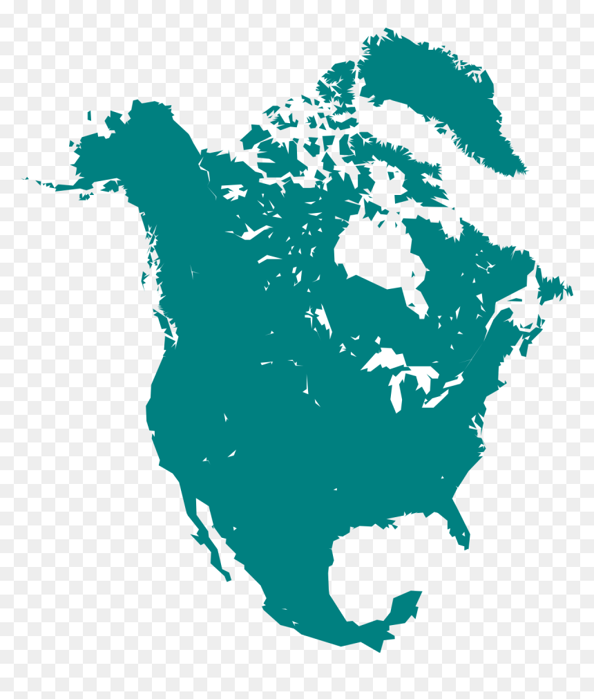 North America Black And White, HD Png Download - north america png