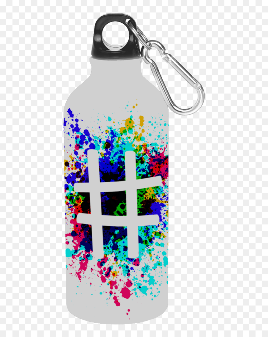 Aluminum Water Bottles Custom Printed With Logo 20 - Keychain, HD Png Download - water emoji png