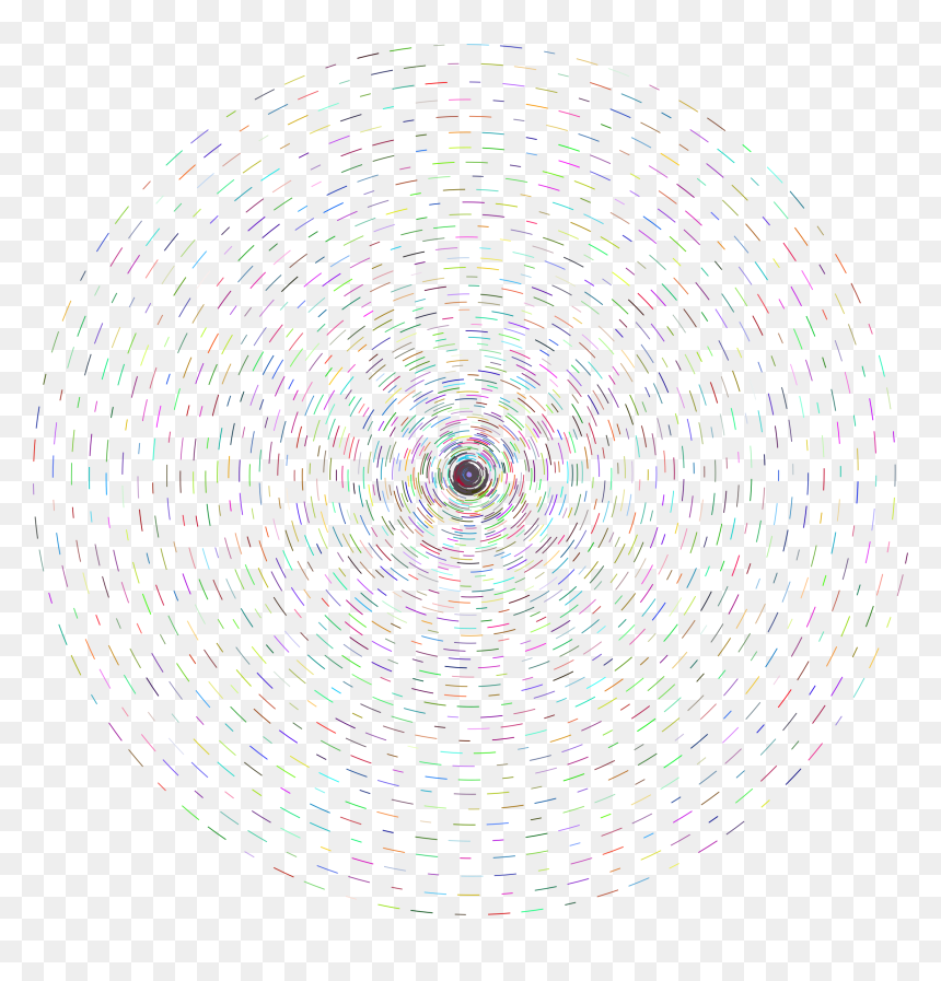 Prismatic Circular Dashed Spiral Clip Arts - Circle, HD Png Download - dotted circle png