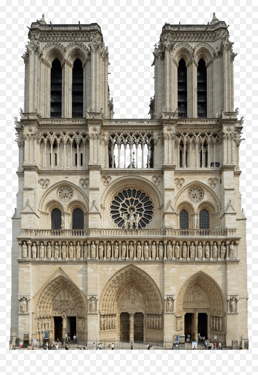 Notre Dame De Paris Facade Clip Arts - Notre Dame De Paris Png, Transparent Png - paris png