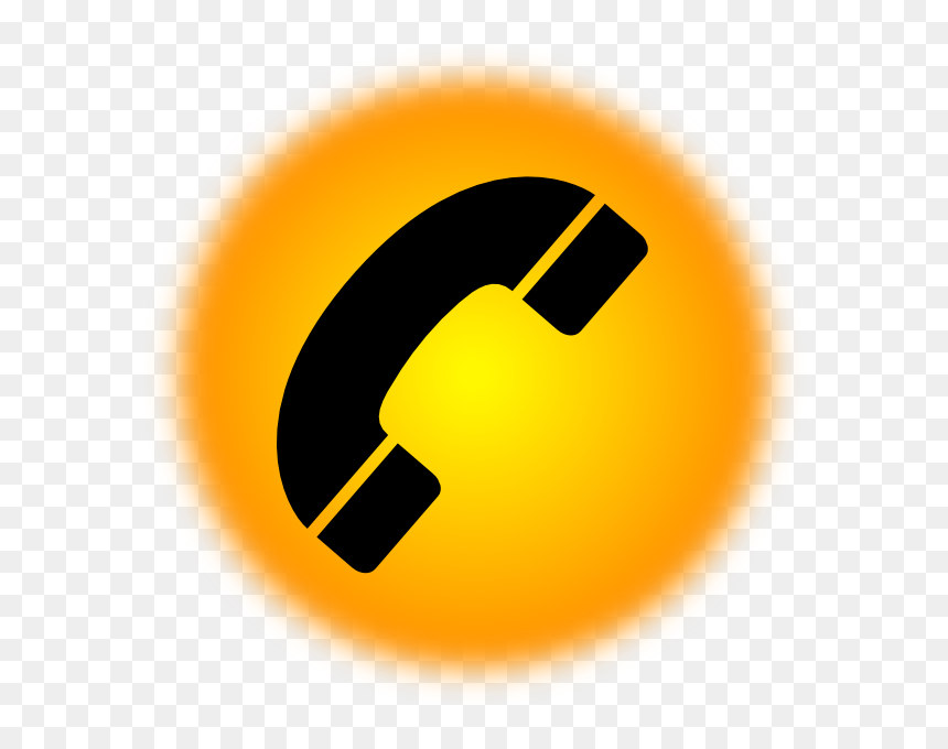 Svg Library Download Orange Phone Icon Clip Art At - Telephone Icon Yellow Png, Transparent Png - telephone icon png