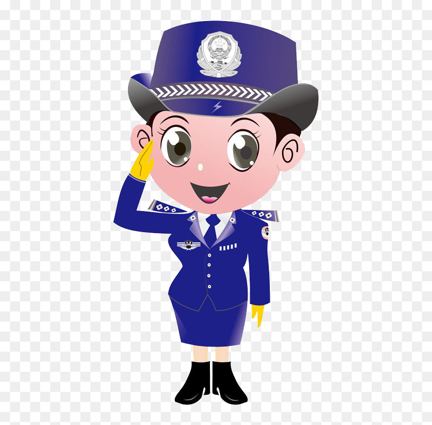 Transparent Chinese Hat Png - Policia Mujer En Dibujo, Png Download - police hat png