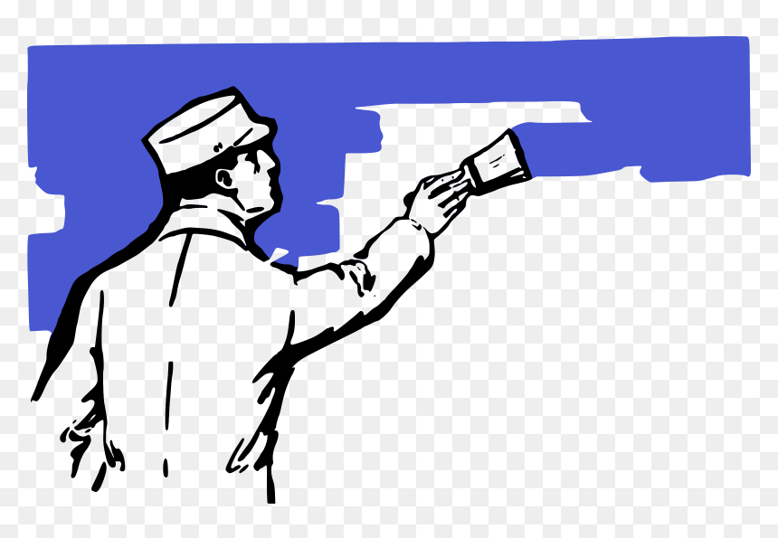 Man Painting Clip Arts - Clip Art Man Painting, HD Png Download - painting png