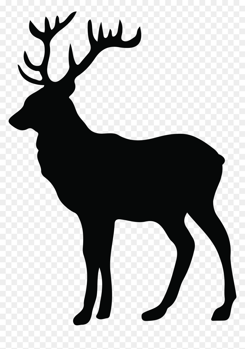 Deer Paper Moose Screen Printing Stencil, HD Png Download - deer silhouette png