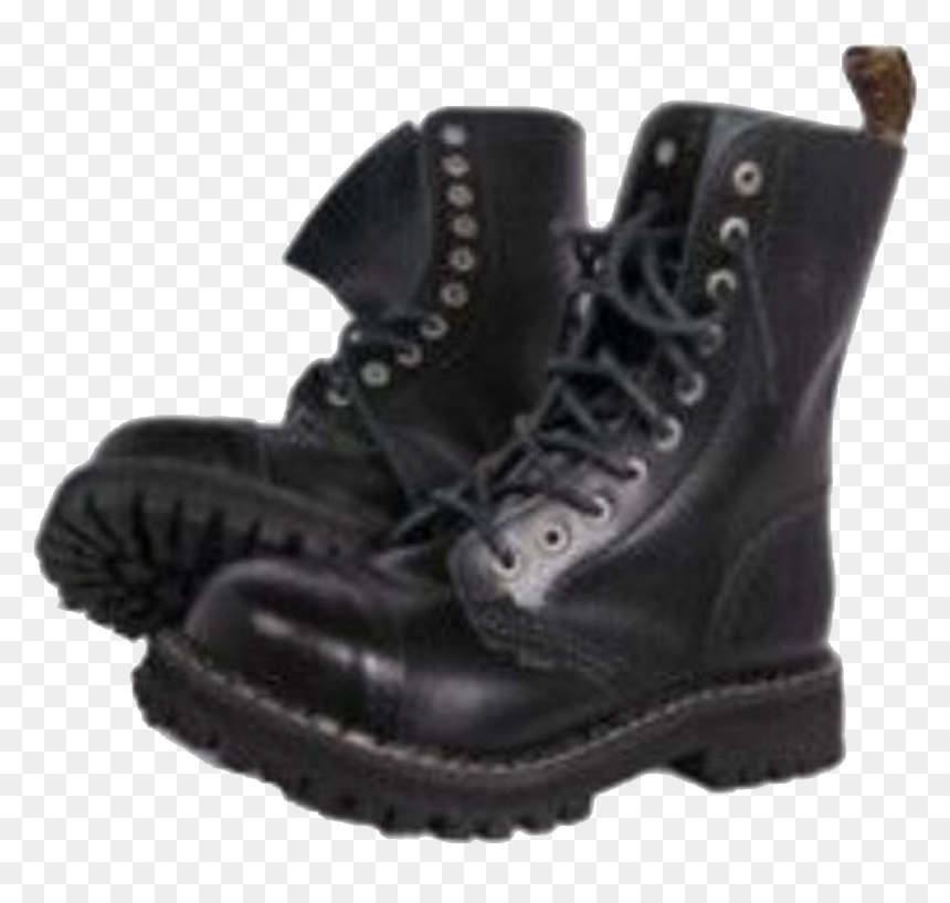 Black Boots Polyvore Moodboard Filler, HD Png Download - boots png