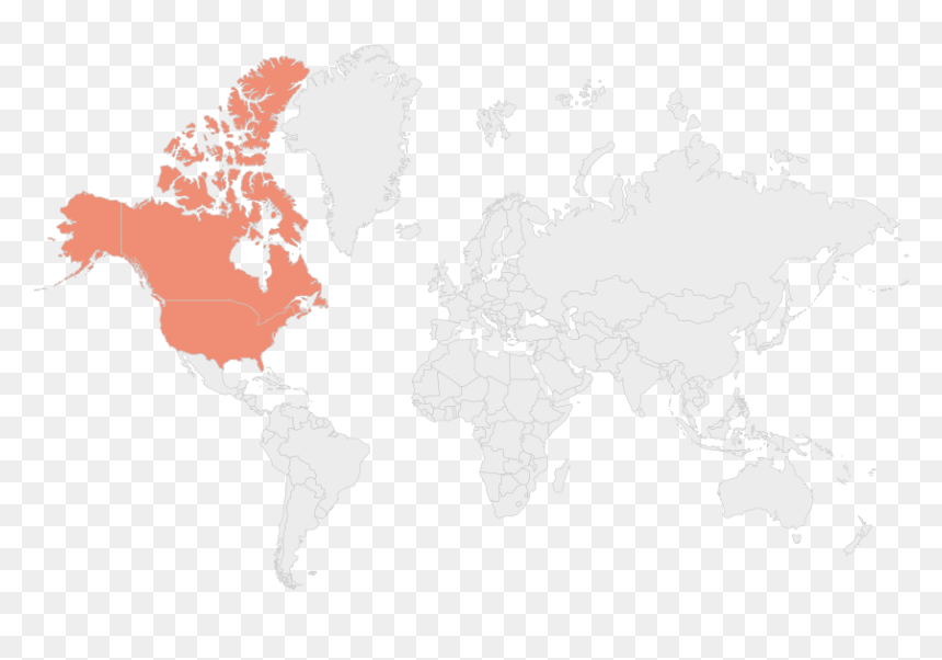 World Map, HD Png Download - north america png