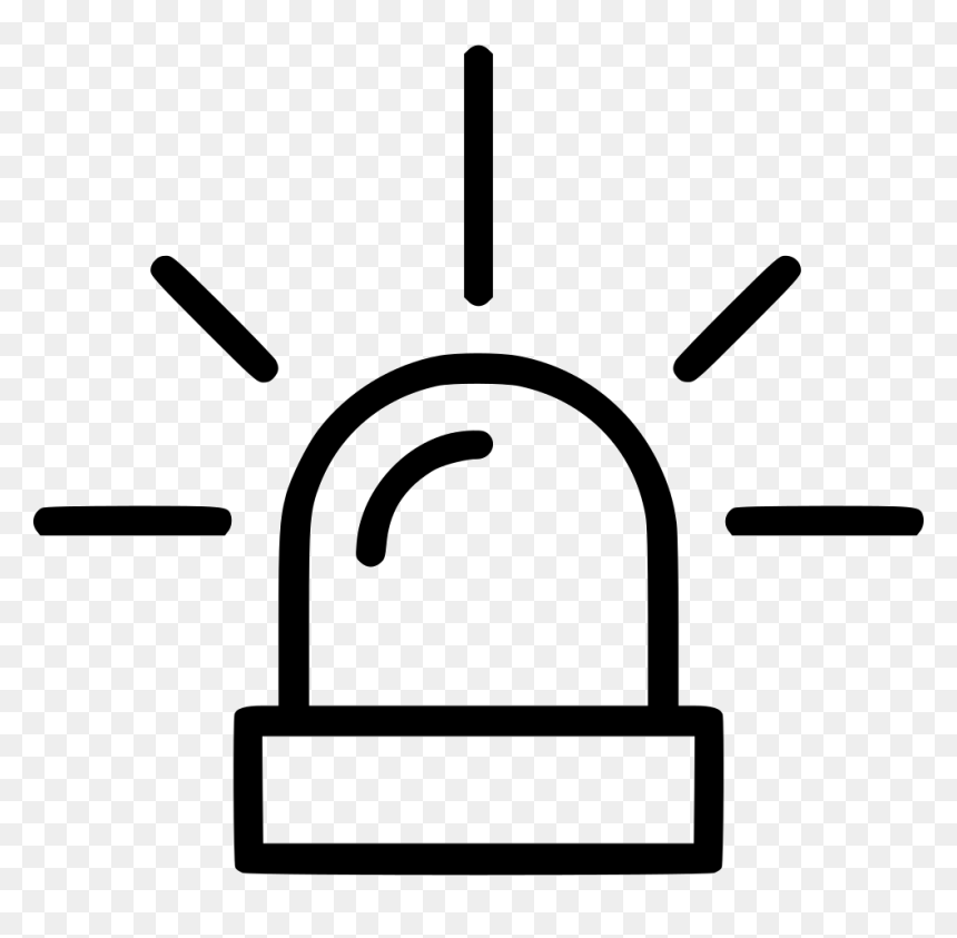 Police Siren Light - Police Siren Clipart Black And White, HD Png Download - police lights png