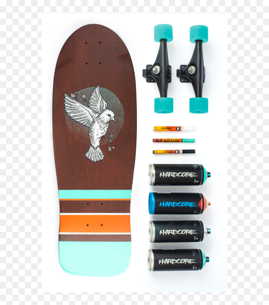 Skateboard Painting, HD Png Download - painting png