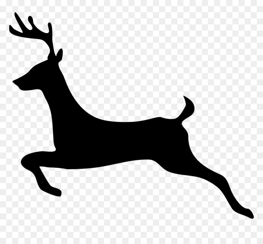Thumb Image - Reindeer Clipart Silhouette, HD Png Download - deer silhouette png