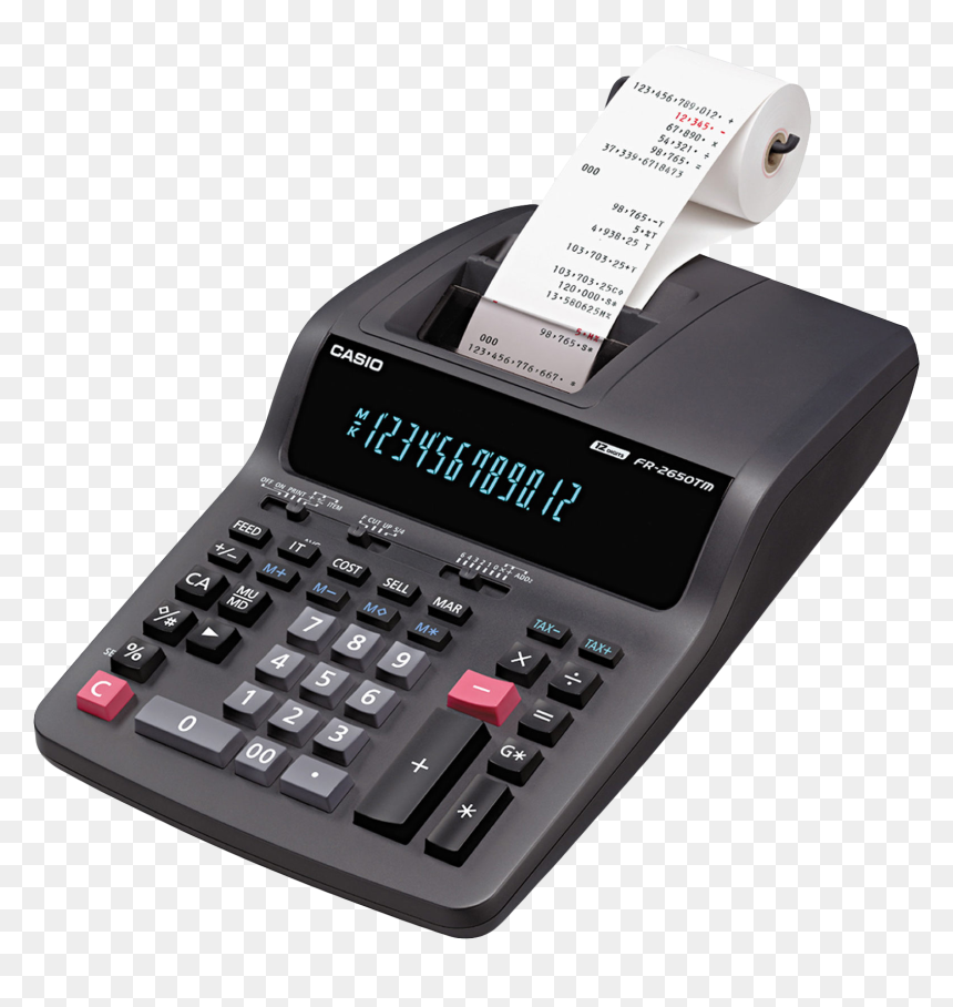 Desktop Printing Calculator - Casio Printing Calculator Fr 2650tm, HD Png Download - calculator png