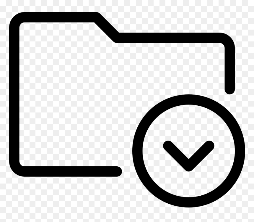Folder Action Download Folder Action Download Folder - Downloads Folder Icon Black, HD Png Download - folder icon png