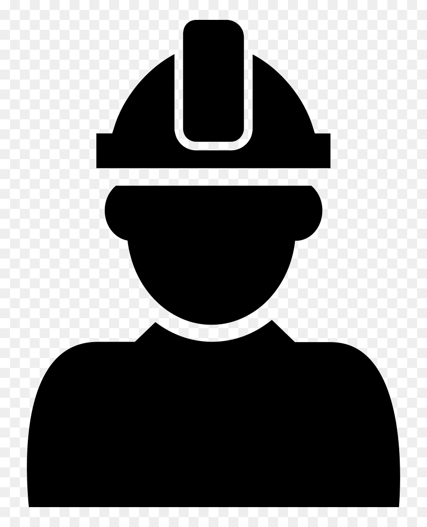 Constructor With Hard Hat Protection On His Head - Man With Hard Hat Icon, HD Png Download - hard hat png