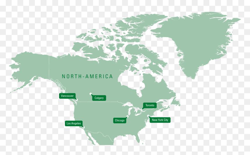 North America Map Graphic, HD Png Download - north america png