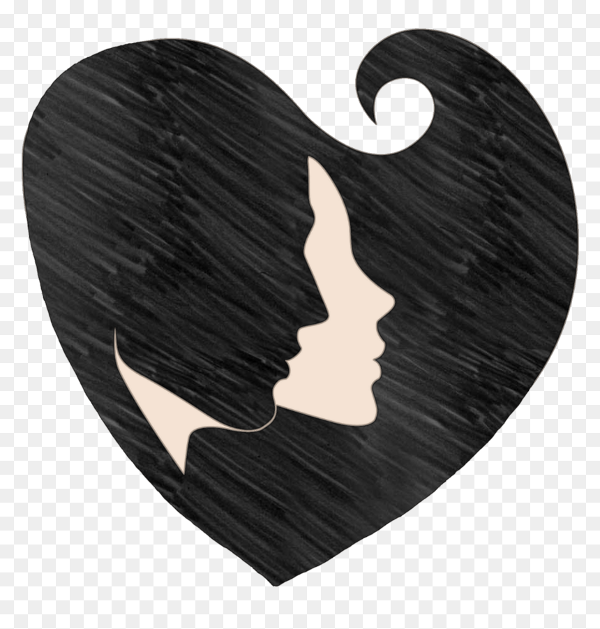 #freetoedit #valentinesday #couple #heart #silhouettes - Heart, HD Png Download - heart silhouette png