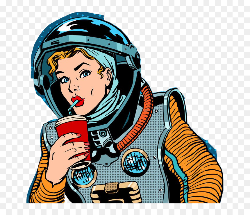 Retro Vintage Astronaut Freetoedit - Pop Art Free, HD Png Download - retro png