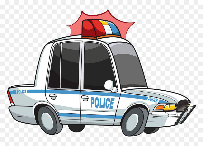 Lighter Clipart Police - Cartoon Police Car Png, Transparent Png - police lights png