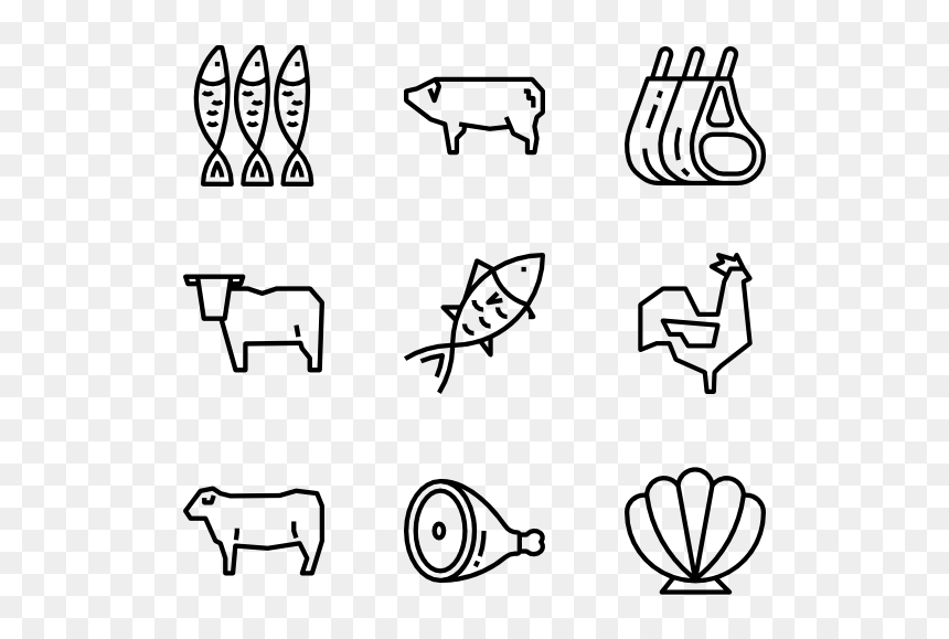 Animals Blanco Y Negro, HD Png Download - food icon png