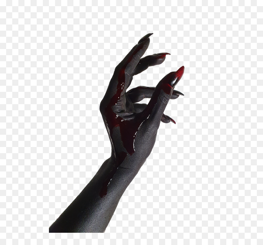 Demon Hand Png, Transparent Png - blood hand png