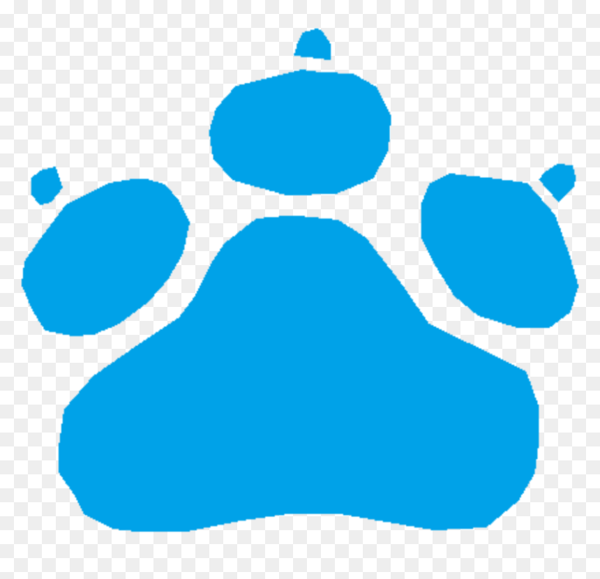 Blue,area,sky - Clip Art, HD Png Download - paw prints png