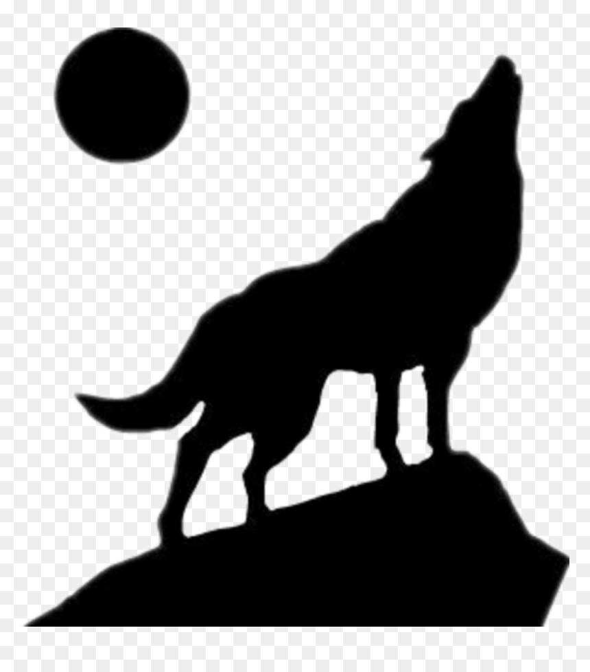 Transparent Coyote Clipart Black And White - Wolf Stencil, HD Png Download - coyote png