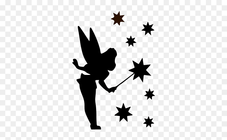Tinkerbell 8 Vinyl Decal Sticker - Wish Upon A Cure Relay For Life, HD Png Download - tinkerbell silhouette png