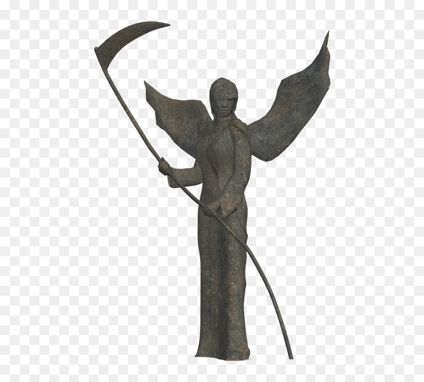 Death Silhouette Png, Transparent Png - scythe png