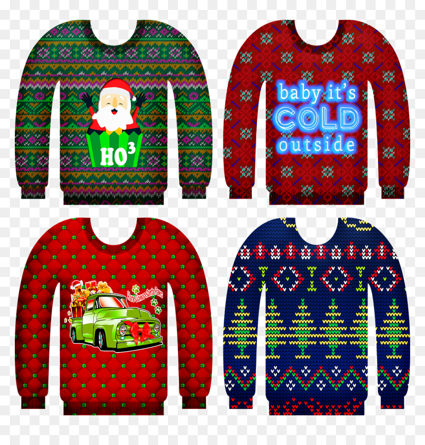 Ugly Holiday Sweater Clipart, HD Png Download - sweater png