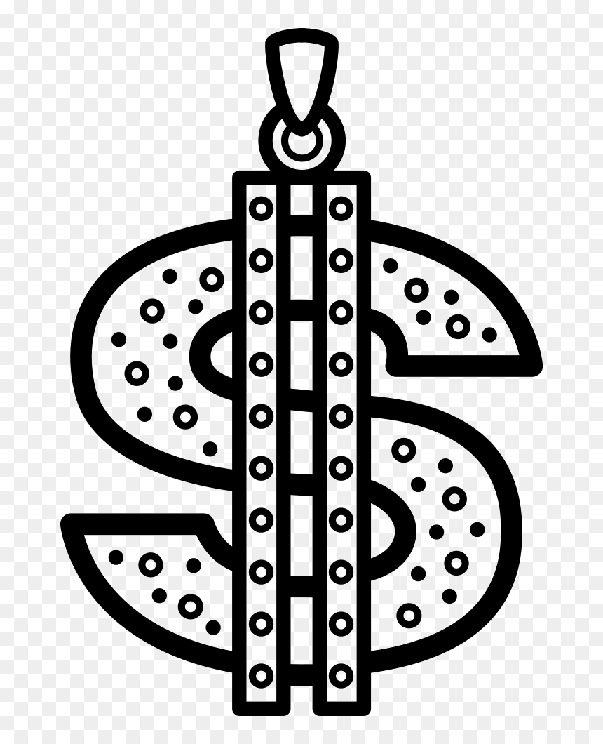 Bling Dollar Symbol - Pentagram Elements, HD Png Download - bling png