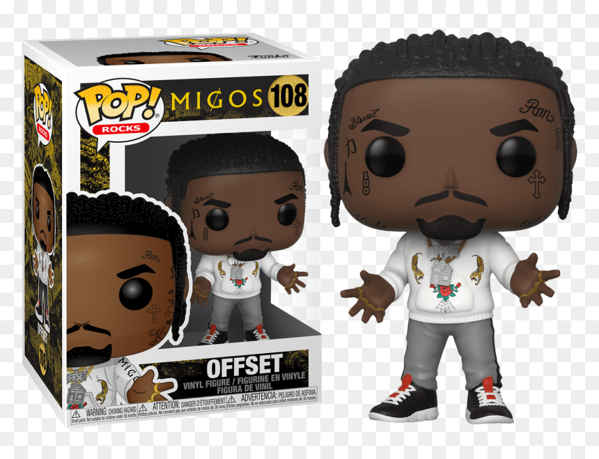 Offset Pop Vinyl Figure - Funko Pop Migos, HD Png Download - migos png