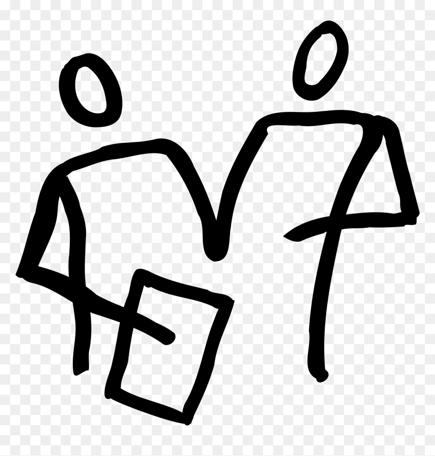 2 People Looking At A Clipboard Clip Arts - 2 People Clipart, HD Png Download - people looking png