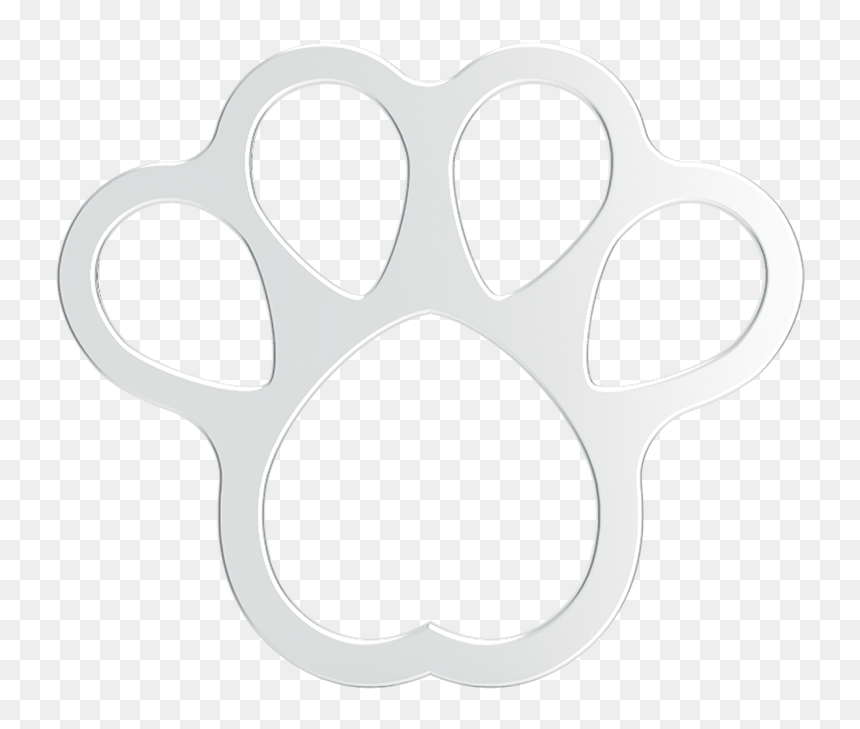 Paw Print 3d Chrome Plated Sticker - Paw, HD Png Download - paw prints png