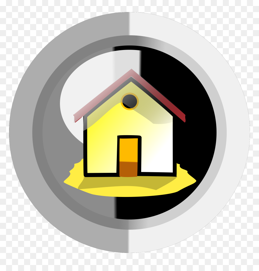 House, HD Png Download - black button png