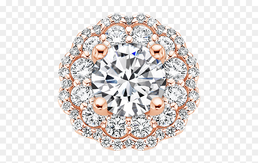 Rose Gold Engagement Ring Diamond, HD Png Download - bling png