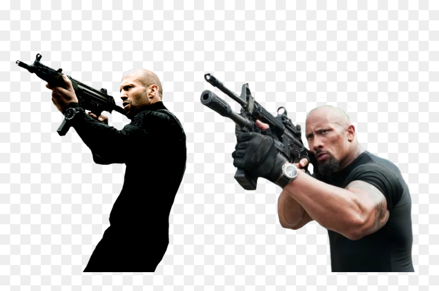 Dwayne Johnson Png File - Jason Statham With Gun, Transparent Png - dwayne johnson png