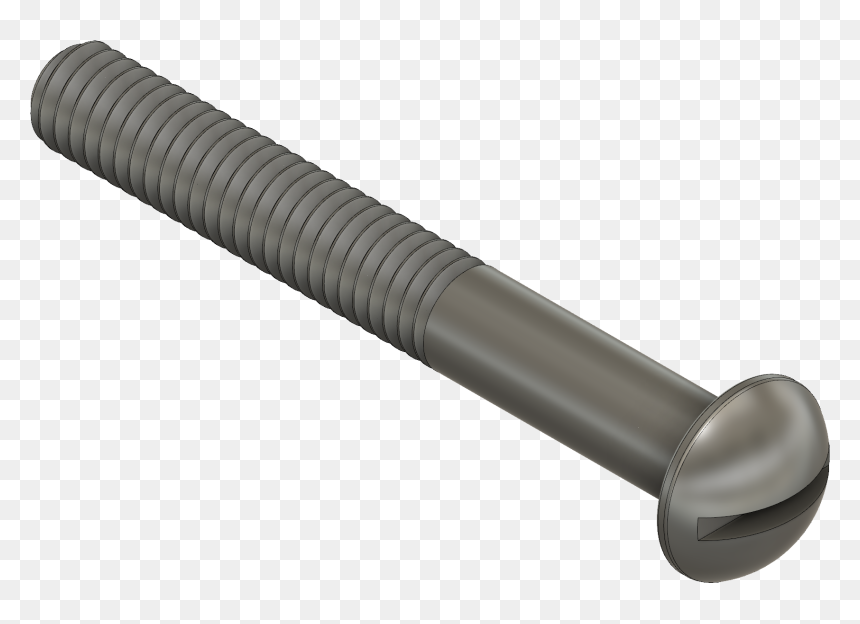 Round Head Bolt - Gun Barrel, HD Png Download - bolt head png