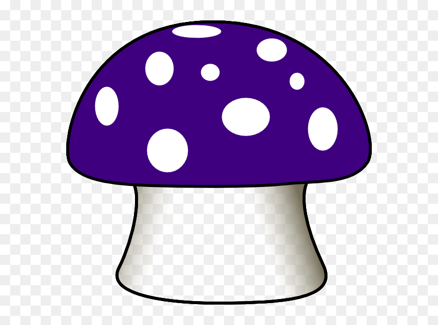 Free Whimsical Black And White Mushrooms Png Free Clipart - Purple Mushroom Clipart, Transparent Png - mushrooms png