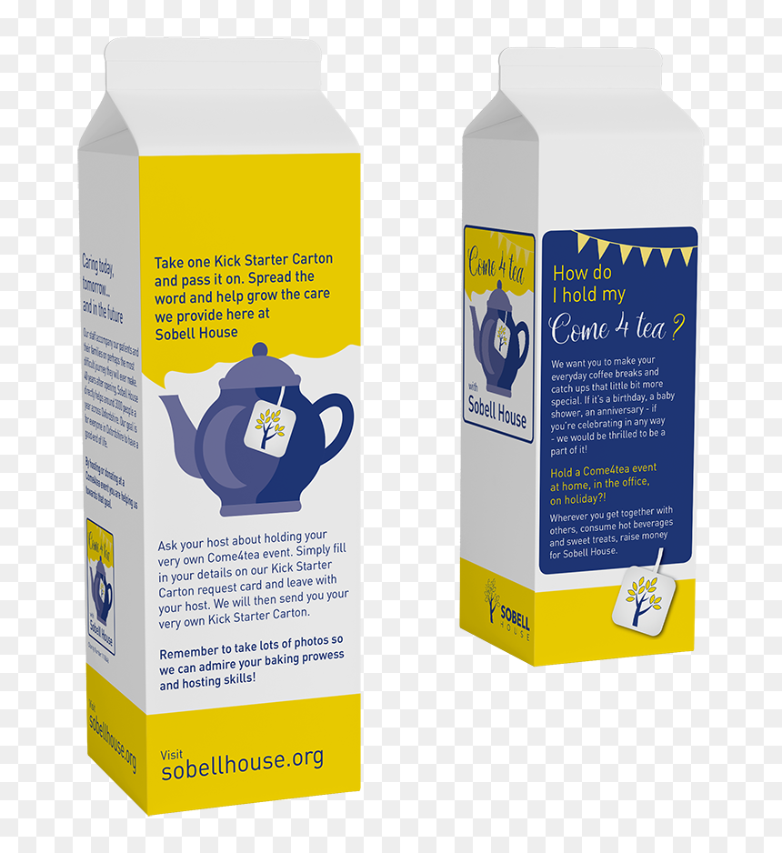 Sobell Milk Carton Mockup For Marketing Landing Page - Carton, HD Png Download - milk carton png