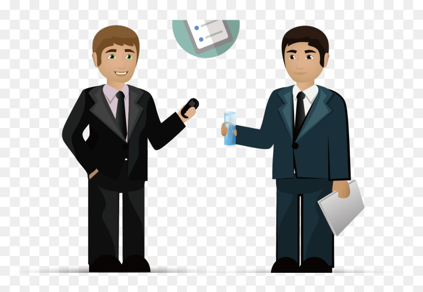 Business Teamwork Vector Pattern Material Looking For - Businessman Cartoon Vector Png, Transparent Png - people looking png